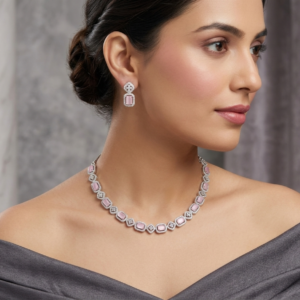 Alternative view of Designer Necklace Set with Earrings