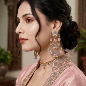 Floral Enamel Dangle Earrings