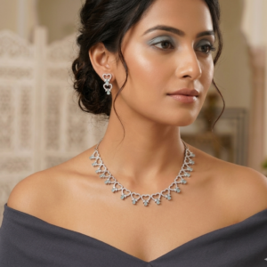 Heart shape Necklace Set with Earrings